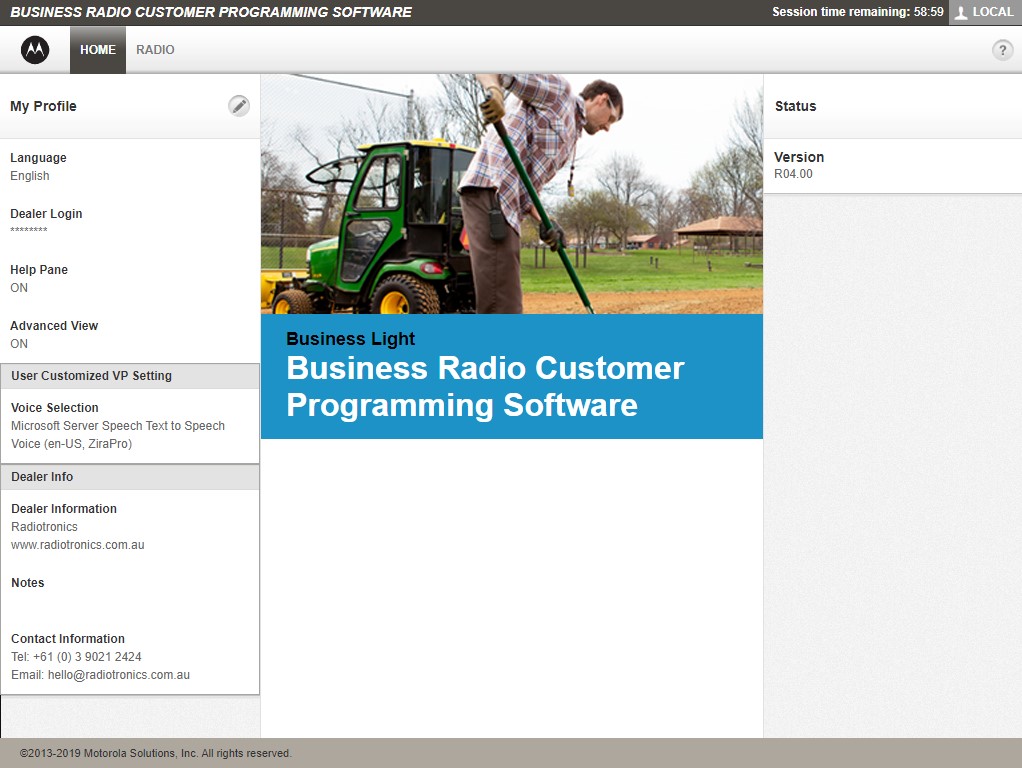 Business Radio Customer Programming Software