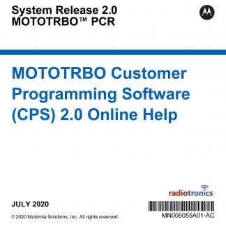 MOTOTRBO CPS 2.0 User Guide (MN006055A01-AC)